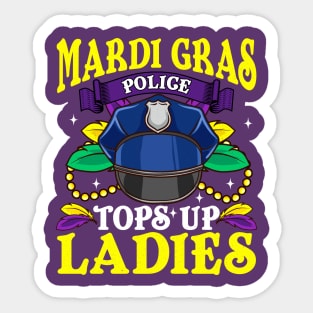 Mardi Gras Police Sticker